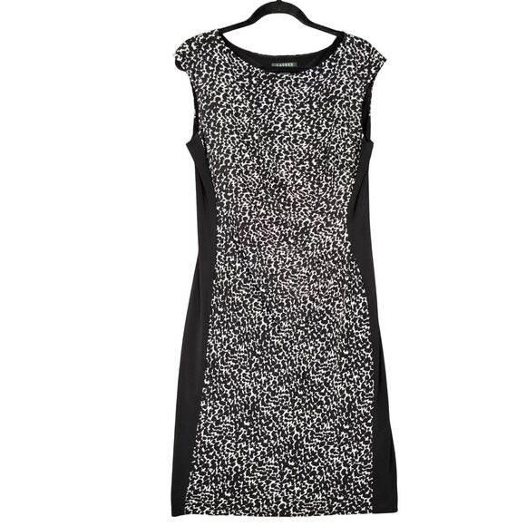 Lauren Ralph Lauren Dresses & Skirts - LAUREN RALPH LAUREN Black Abstract Slinky Knit Career Office Dress SIZE 12